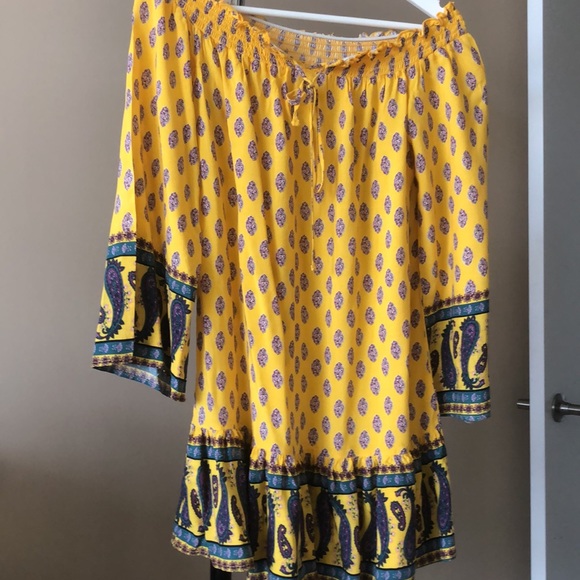 🥰Xhilaration Weekender/Beach🏖 Dress Off shoulder - Picture 3 of 9